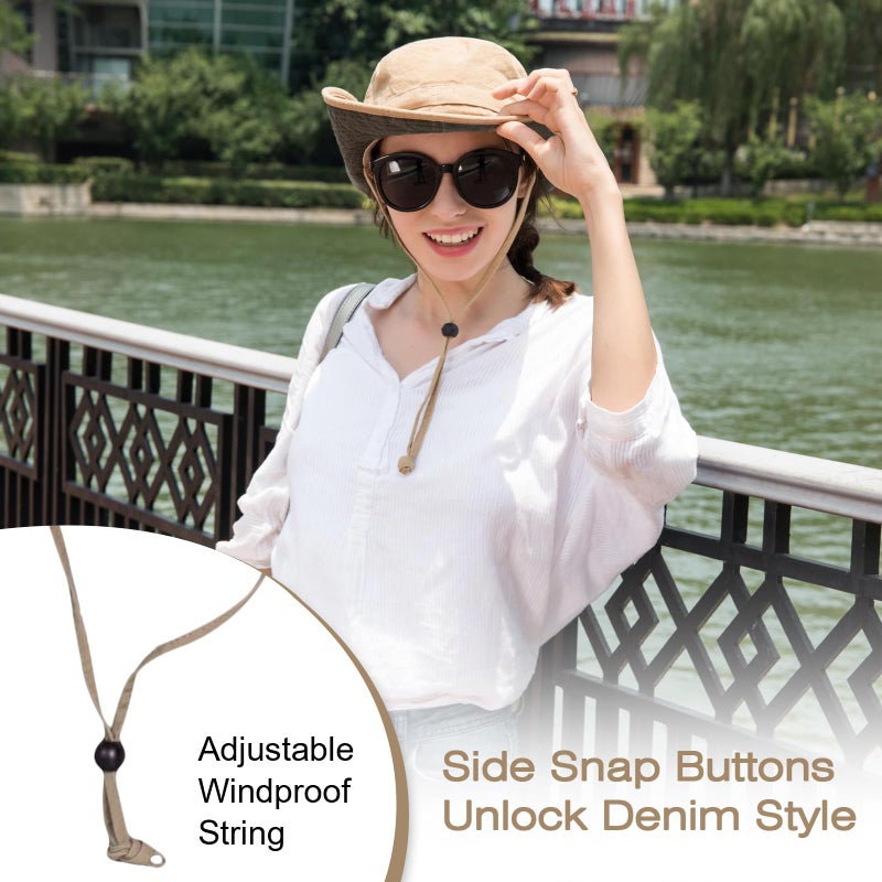Phaiy Bucket Hat Wide Brim UV Protection Sun Hat Boonie Hats Fishing Hiking Safari Outdoor Hats for Men and Women - Image 4